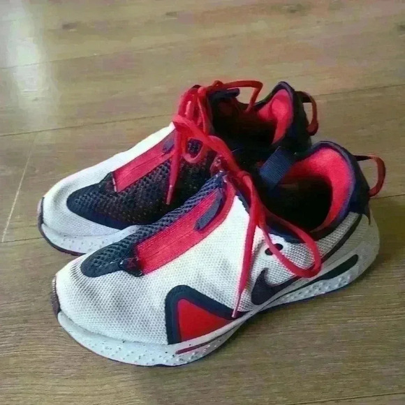NIKE Air PG 4 Basketball Sneakers USA Edition White/Red/Blue Men's Size: 8.5 - Picture 8 of 13